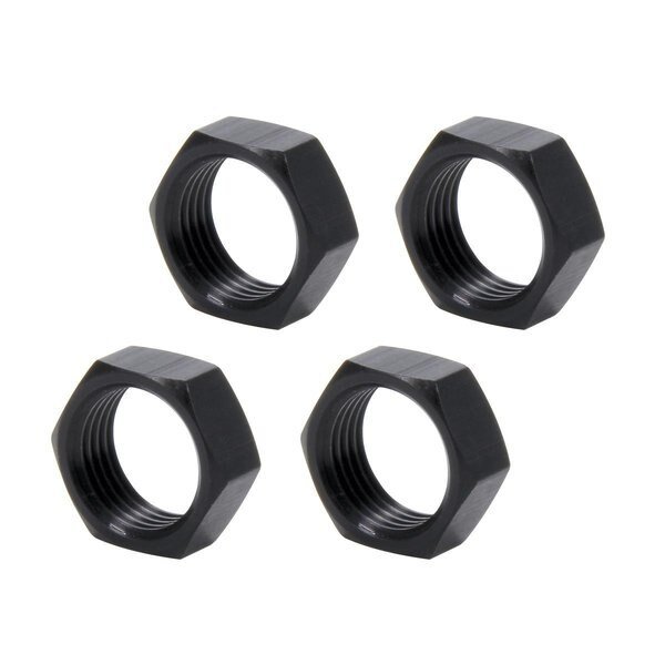0.63 in. 18 Left Hand Aluminum Thin OD Jam Nuts; Black, 4PK, Allstar, Mfr#: ALL18287